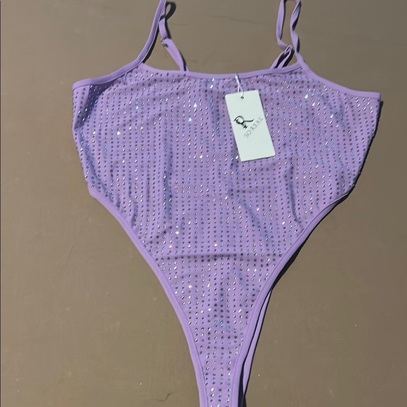Purple Rhinestone Women's Intimate Set - Picture 4 of 8